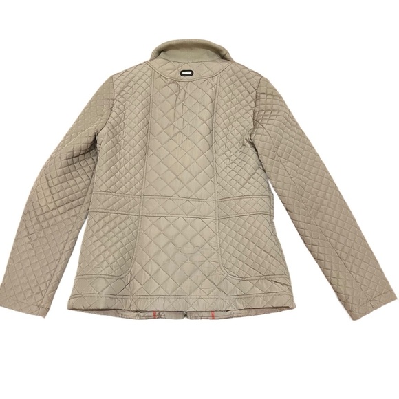 Calvin Klein Tan Quilted Utility Jacket Women’s Small Lightweight Zip Front Coat - Picture 3 of 9